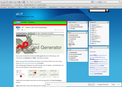 selectorgadget in Aktion