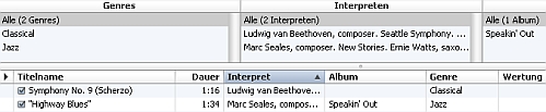 itunes spaltenbrowser oben